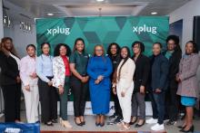 Women in tech team and part of the attendees